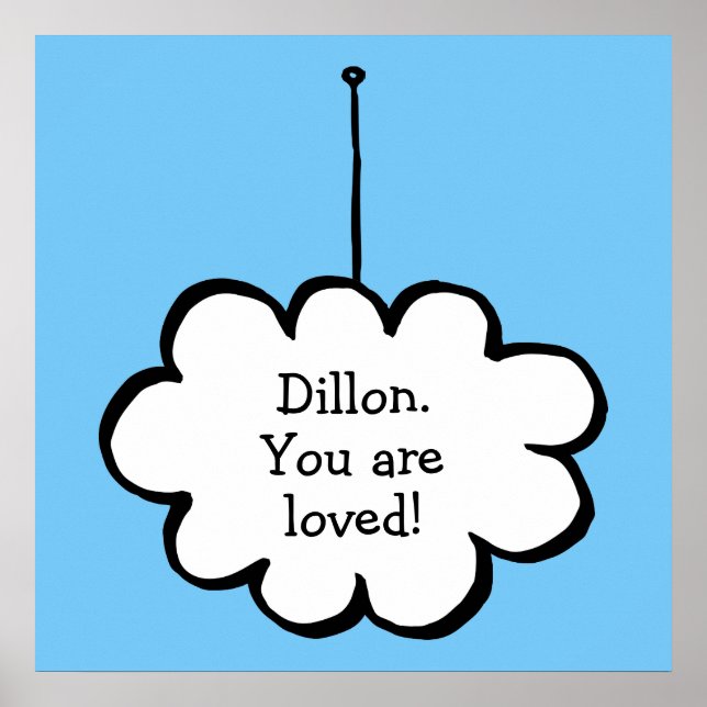 Your Message Dream Cloud on a String Poster (Front)