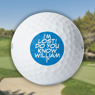 Your Message Fun Retro Comic Book Golf Balls