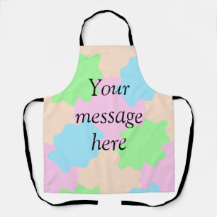 Your message here add text name boho colourful rus apron