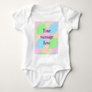 Your message here add text name boho colourful rus baby bodysuit
