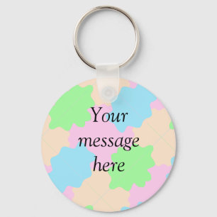 Your message here add text name boho colourful rus keychain
