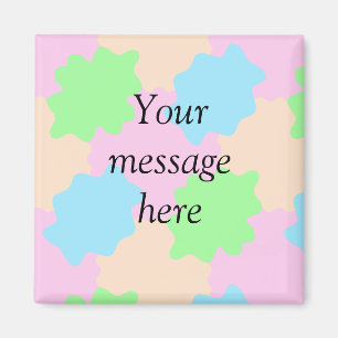 Your message here add text name boho colourful rus magnet