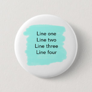 Your message here add text name monogram green 2 inch round button