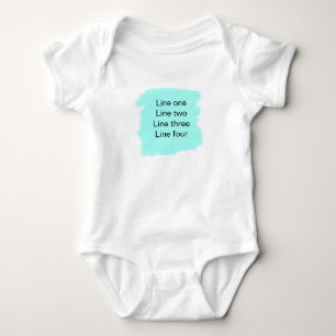 Your message here add text name monogram green baby bodysuit