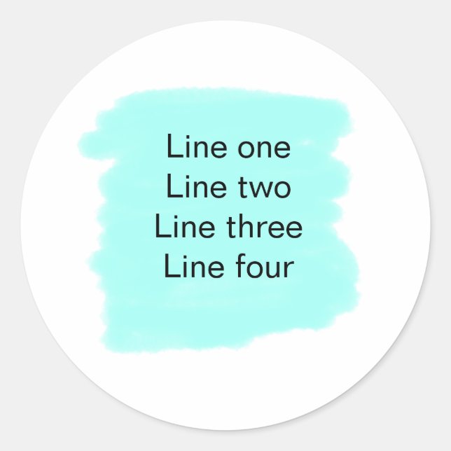 Your message here add text name monogram green  classic round sticker (Front)