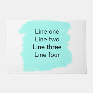 Your message here add text name monogram green  doormat