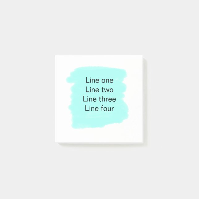 Your message here add text name monogram green  post-it notes (Front)