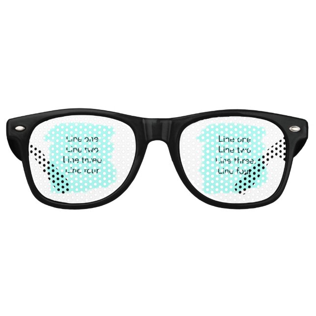 Your message here add text name monogram green  retro sunglasses (Front)