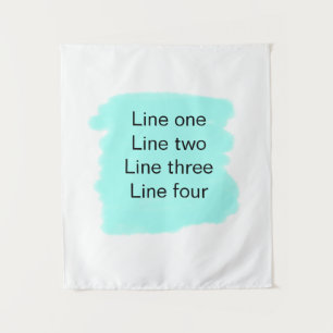 Your message here add text name monogram green tapestry