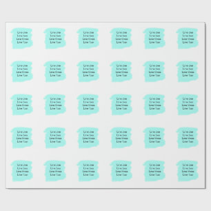 Your message here add text name monogram green  wrapping paper