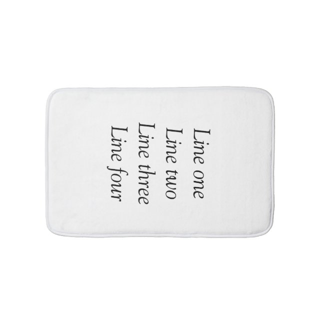 Your message here add text name monogram image quo bath mat (Front)