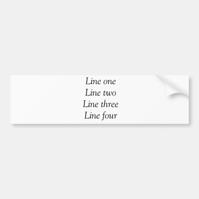 Your message here add text name monogram image quo bumper sticker (Front)