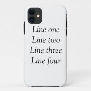 Your message here add text name monogram image quo iPhone 11 case