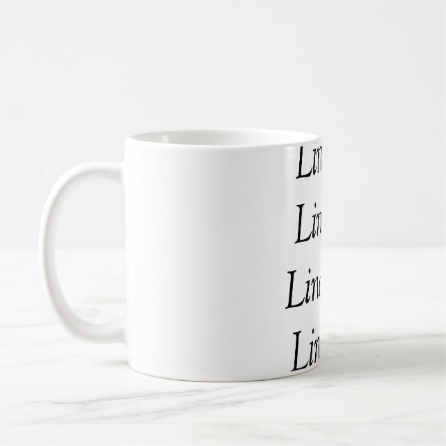 Your message here add text name monogram image quo coffee mug (Left)