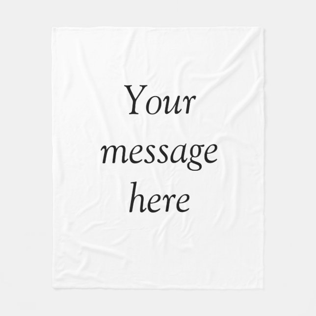 Your message here add text name monogram image quo fleece blanket (Front)