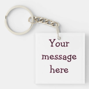 Your message here add text name monogram image quo keychain