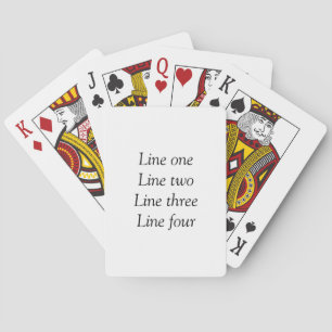 Your message here add text name monogram image quo playing cards
