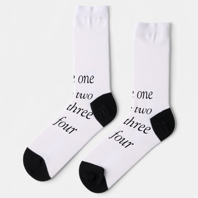 Your message here add text name monogram image quo socks (Left)