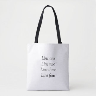 Your message here add text name monogram image quo tote bag
