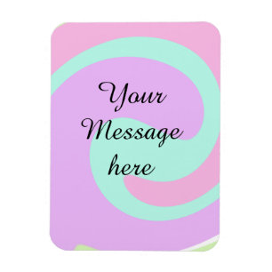 Your message here add text name monogram pink past magnet