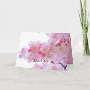 Your Message in this Cherry Blossom Greeting Card