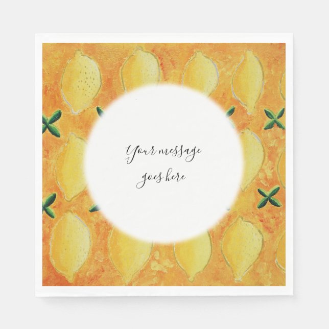 Your Message Lemons Napkin (Front)