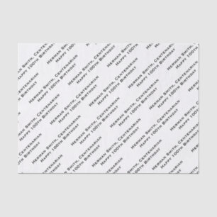 Your Message Pattern All-over Print - Black/White Tissue Paper