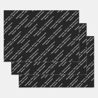 Your Message Pattern All-over Print - Black/White  Wrapping Paper Sheet