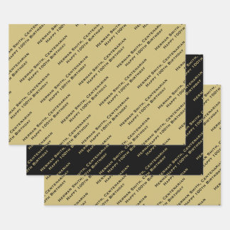 Your Message Pattern All-over Print - Black/White  Wrapping Paper Sheet