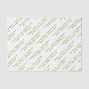 Your Message Pattern All-over Print - Green/White Tissue Paper