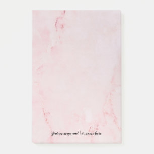 Your Message Pink Marble Post-it Notes
