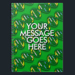 YOUR MESSAGE Science Notebook<br><div class="desc">YOUR MESSAGE SCIENCE NOTEBOOK. Customise with your own message to create a unique science gift. Cool,  trendy science inspired notebook designed as a gift for all scientists,  science teachers,  science students,  in short,  any science geek in your life (and that includes you)! Designed by Science Geekness© at http://www.zazzle.com/sciencegeekness*</div>