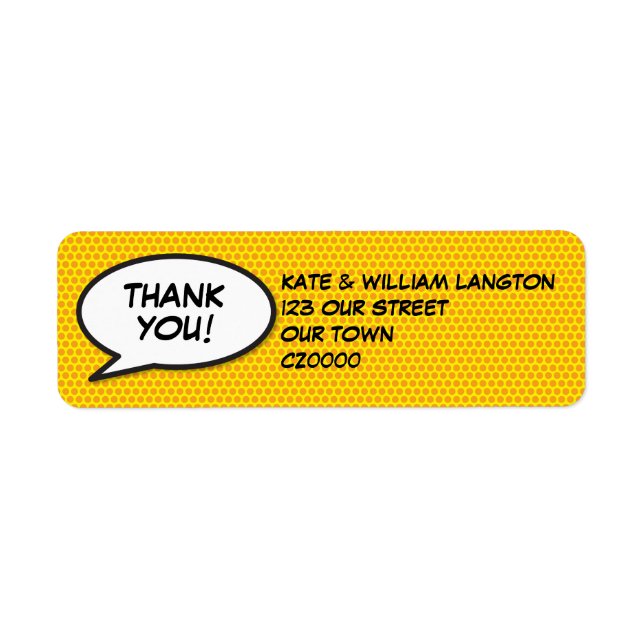 Your Message Speech Bubble Fun Retro Comic Book (Front)