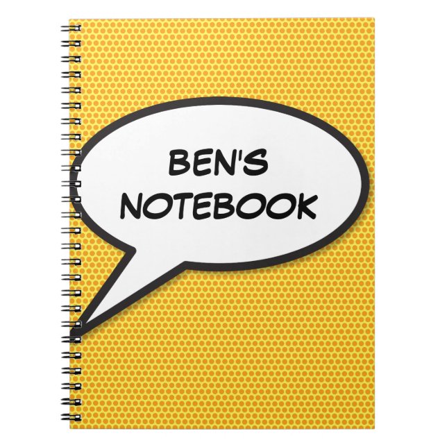 Your Message Speech Bubble Fun Retro Comic Book (Front)