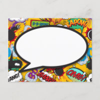 Your Message Speech Bubble Fun Retro Comic Book