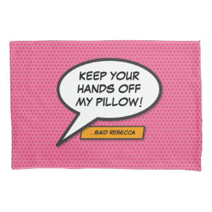 Your Message Speech Bubble Fun Retro Comic Book Pillowcase