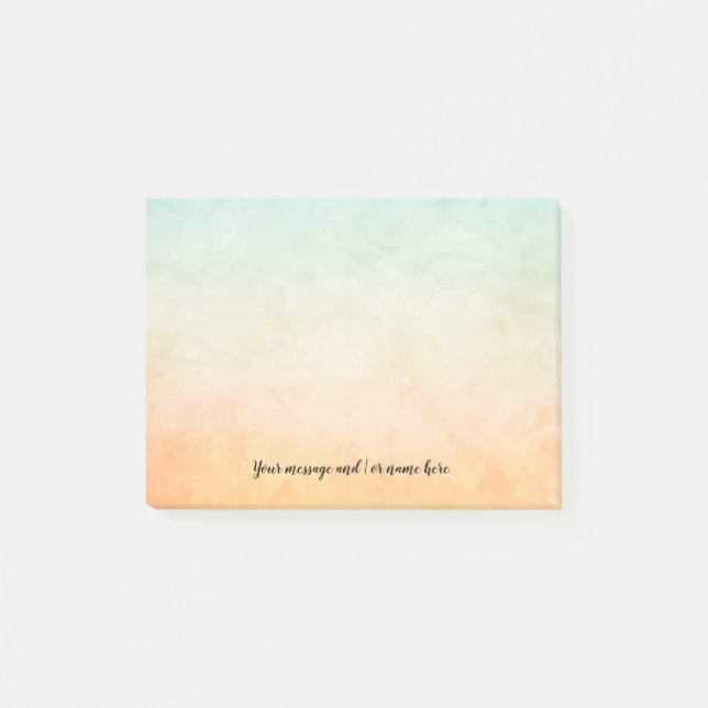 Your Message Watercolor Post-it Notes (Front)