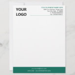 Your Modern Design Colours Letterhead with Logo<br><div class="desc">Your Colours - Simple Personalized Business Office Letterhead with Logo - Add Your Logo - Image / Business Name - Company / Address - Contact Information - Resize and move or remove and add elements / image with customization tool. Choose / add your favourite elements and text colours / font...</div>