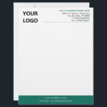 Your Modern Design Colours Letterhead with Logo<br><div class="desc">Your Colours - Simple Personalized Business Office Letterhead with Logo - Add Your Logo - Image / Business Name - Company / Address - Contact Information - Resize and move or remove and add elements / image with customization tool. Choose / add your favourite elements and text colours / font...</div>