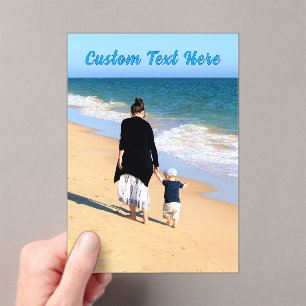 Your Mom Photo Mother's Day Card with Custom Text Acrylic Invitations