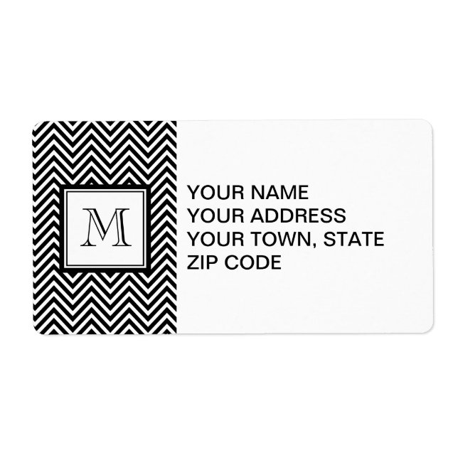 YOUR MONOGRAM CHEVRON NOIR (Devant)