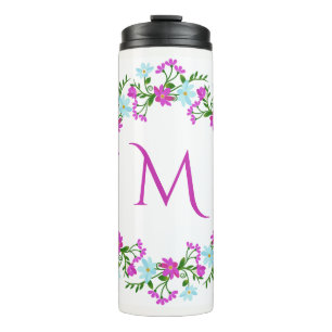 Your Monogram in a Flower Frame custom tumbler