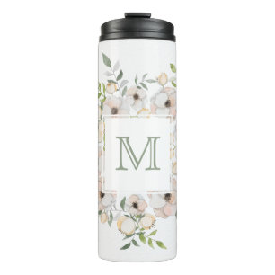 Your Monogram in a Flower Frame custom tumbler