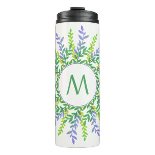Your Monogram in a Leaf Frame custom tumbler