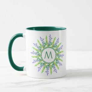Your Monogram in a Leaf Frame Mug