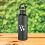 Your monogram in black&white    710 ml water bottle<br><div class="desc">Add your /his monogram to this  water bottle  in  black&white . From the store of lumirala . Personalized gifts are always a good  idea !</div>