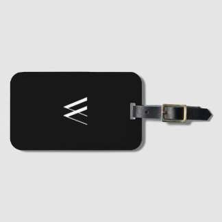 Your monogram in black&white    luggage tag