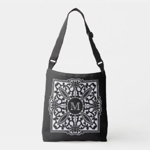 YOUR MONOGRAM in decorative frame custom bags