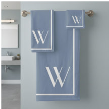 Your monogram in faded denim colour