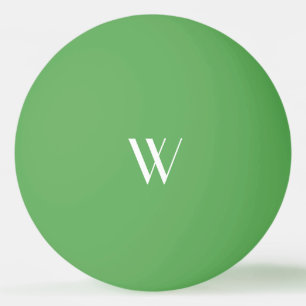 Your monogram in green ping pong ball
